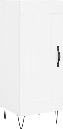 vidaXL - Dressoir - 34,5x34x90 - cm - bewerkt - hout - wit