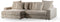 Furntastik 3 zits bank CL L+R, stof Lincoln 83, RIB920 naturel