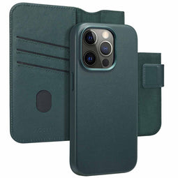 Accezz iPhone 15 Pro - Leather Bookcase 2-in-1 MagSafe - Cedar Green
