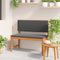 vidaXL - Tuinbank - met - Kussens - 100x50x91 - cm - van - Massief - Acaciahout