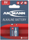 Ansmann 9V E-Block - Alkaline batterij - 9 V - Afmetingen 17,5 x 26,5 x 48,5 mm