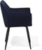 JASMIN - Eetkamerstoel - Donkerblauw - Fluweel
