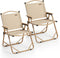 NIVADA Campingstoel - Opvouwbaar - 120kg Draagkracht - Beige