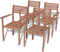 vidaXL - Tuinstoelen - stapelbaar - 4 - st - massief - teakhout