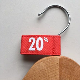 Klika - Label vaantje kleur rood 20% - 230 stuks