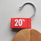 Klika - Label vaantje kleur rood 20% - 230 stuks