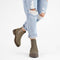 PS Poelman Mink - Dames Chelsea laarzen - Chunky zool 4,5 cm - Donker Taupe - Maat 37