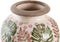 Vaas DKD Home Decor Bruin Wit Groen Keramiek Tropisch 18 x 18 x 25 cm Blad van een plant