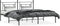 vidaXL - Bedframe - met - hoofdbord - metaal - zwart - 180x200 - cm