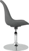 vidaXL - Eetkamerstoelen - 4 - st - draaibaar - stof - lichtgrijs