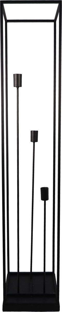 HSM Collection Vloerlamp Fremont open frame 3-lichts - 158 cm - Gepoedercoat zwart - Ijzer