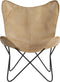 Light & Living Vlinderstoel Butterfly - Buffel Leder - Zand