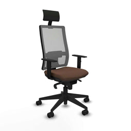 Bureaustoel met hoofdsteun Piqueras y Crespo 1D066N1 Donkerbruin