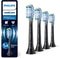 Philips Sonicare Premium Plaque Defence C3 – Opzetborstels voor Elektrische Tandenborstel – Zwart – Verpakking van 4 - Tandplakverwijdering - HX9044/88
