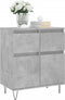 vidaXL - Dressoir - 60x35x70 - cm - bewerkt - hout - betongrijs