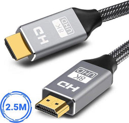 SBVR HDMI Kabel 2.1 - 8K Ultra HD - 4K 120 Hz - Nylon - 2,5 Meter