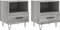 vidaXL - Nachtkastjes - 2 - st - 40x35x47,5 - cm - bewerkt - hout - grijs - sonoma - eiken