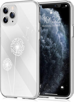 iMoshion Hoesje Geschikt voor iPhone 11 Pro Hoesje Siliconen - iMoshion Design hoesje - Wit / Transparant / Dandelion