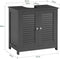 SoBuy FRG237-II-DG - Badkamermeubel - 2 Deuren 2 Planken - Donkergrijs 60x35x58cm