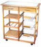 Groentetrolley DKD Home Decor Wit Natuurlijk Metaal Pijnboom Hout MDF 67 x 37 x 76 cm