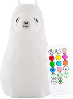 Sleepy Friends Lama - Nachtlampje Baby - Dimbaar - USB Oplaadbaar - 8 Kleuren