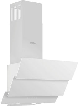 Wiggo WE-D533G(W) - Schuine Afzuigkap 50 cm - Eco Double Vented Air Outlet - Wit Triple Glas - LED Verlichting - Touch Control