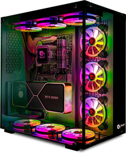 TALIUS Cronos - Desktop PC - ATX EATX micro ATX - 3x 120 mm ventilators - Zwart