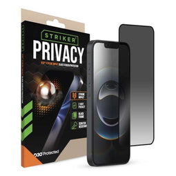 Striker D3O Xtreme Impact Privacy Glass Screen Protector - Black Frame - Apple iPhone 13/13 Pro/1...