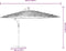 vidaXL - Parasol - met - stalen - paal - 269x269x235 - cm - bruin