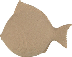 J-Line decoratie Vis Details Zand Glazuur - porselein - beige - large