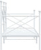 vidaXL - Slaapbank - zonder - matras - 90x190 - cm - staal - wit