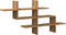 vidaXL - Wandschap - 124,5x18x60,5 - cm - bewerkt - hout - artisanaal - eikenkleurig