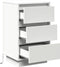 vidaXL - Nachtkastje - met - LED - Wit - 39x34,5x65 - cm - Gelaagd - Hout