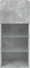vidaXL - Tv-meubels - met - LED-verlichting - 2 - st - 40,5x30x90 - cm - betongrijs