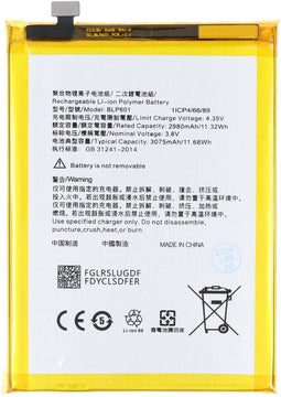 Batterij geschikt voor OPPO A53, Li-Polymer, 3.8V, 3075mAh, 11.7Wh, zonder gereedschap