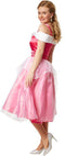 Dressforfun Kostuum prinses Aurora M - Verkleedkleding - Glanzende jurk met tule-overrok - Rosé