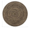 vidaXL - Vloerkleed - handgemaakt - 150 - cm - jute - zwart - en - naturel