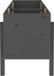 vidaXL - Plantenbak - verhoogd - 160x50x57 - cm - massief - grenenhout - grijs