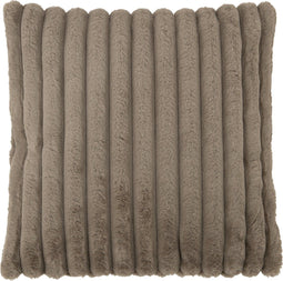 J-Line kussen Corduroy - polyester - muisgrijs