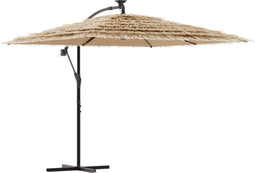 vidaXL - Parasol - met - stalen - paal - 246x246x230 - cm - bruin