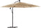 vidaXL - Parasol - met - stalen - paal - 246x246x230 - cm - bruin