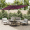 vidaXL - Zweefparasol - met - LED-verlichting - 400x300 - cm - bordeauxrood