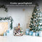 Cheqo kerstdorp - LED licht - draaiende kerstboom - 26x28x35 cm
