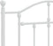 vidaXL - Bedframe - met - hoofd- - en - voeteneinde - metaal - wit - 107x203 - cm