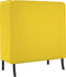 vidaXL - Hoge - Rug - Sofa - Lichtgeel - 109x56x121 - cm - Stof