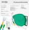 tectake® Wandslangbox - Tuinslanghaspel - 20 meter - 180° Draaibaar - Groen