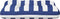 vidaXL - Palletkussen - gestreept - 50x40x12 - cm - stof - blauw - en - wit