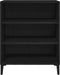 vidaXL - Dressoir - Zwart - Eiken - 57x35x70 - cm - Gelaagd - Hout