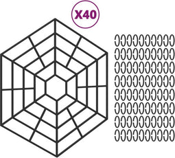 vidaXL - Vijverbeschermers - 40 - st - polypropeen - zwart