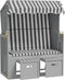 vidaXL - Strandstoel - met - luifel - poly - rattan - en - massief - hout - grijs - en - wit
